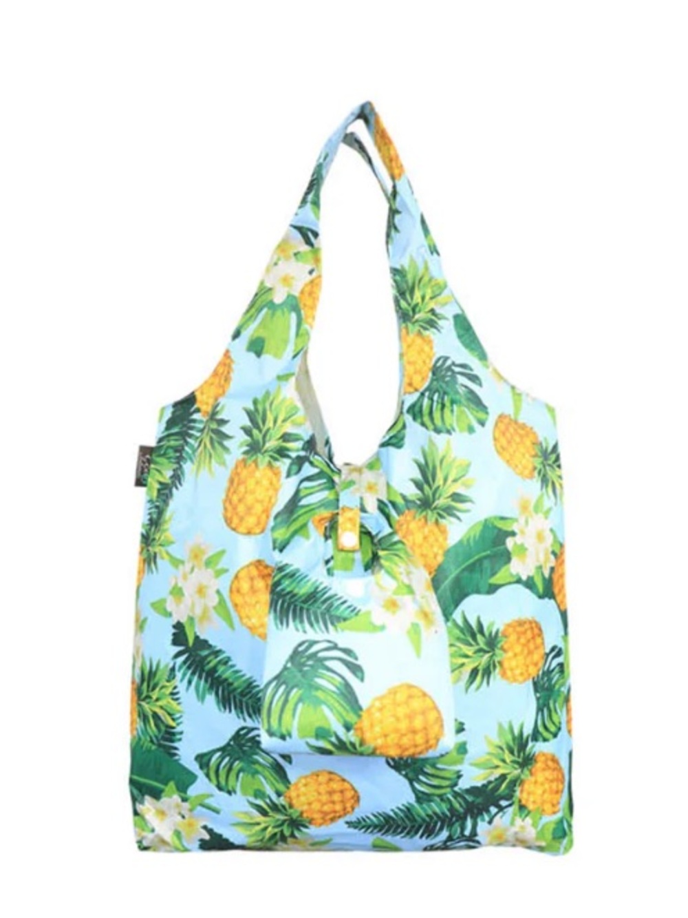 NWT Tropical Pineapple Print Reusable Foldable Grocery Bag
